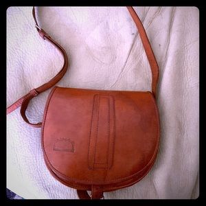 Vintage Afghan Leather Smuggler’s Handbag